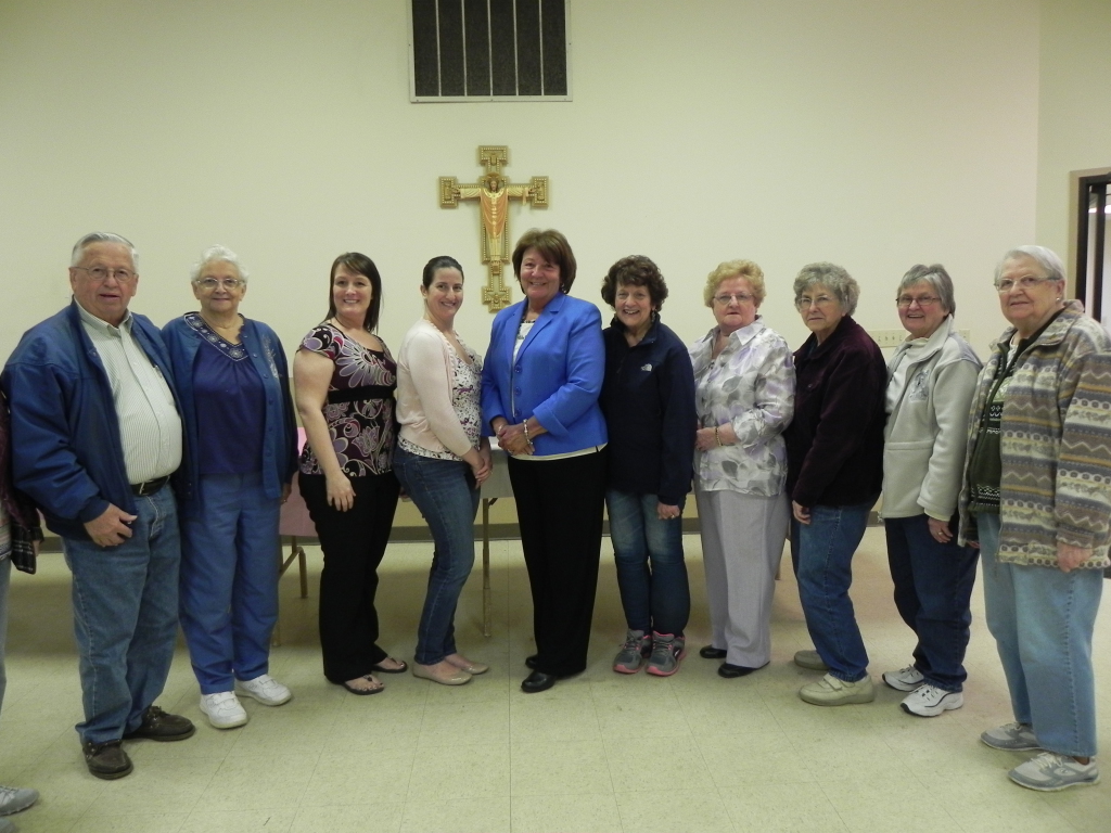 Some members of the St. Therese Rosebush Society