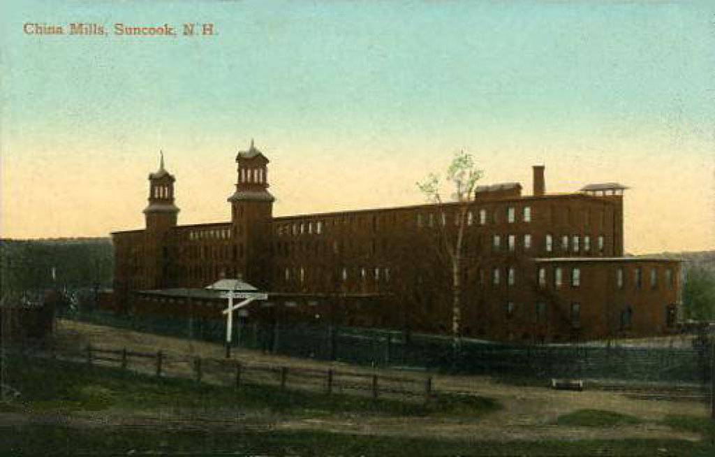 Old postcard of China Mills